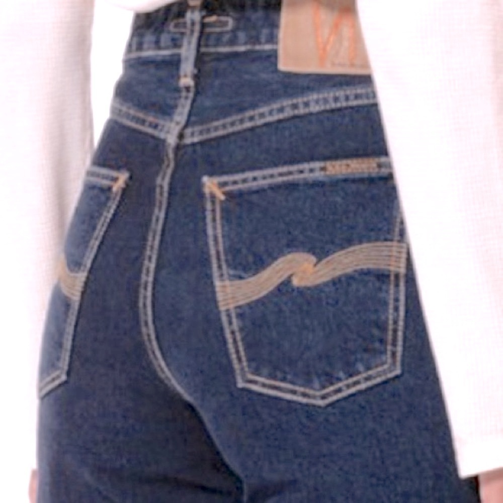 Nudie Jeans High Kai in Revival Rinsed with Raw Hem Size 26